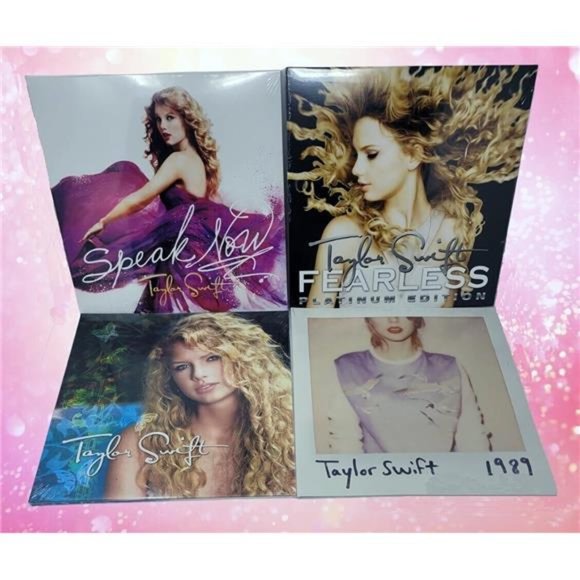 Taylor Swift Vinyl Lot: 4 Pack - Speak Now, Fearless, 1989, Self-Titled Albums - Picture 1 of 5
